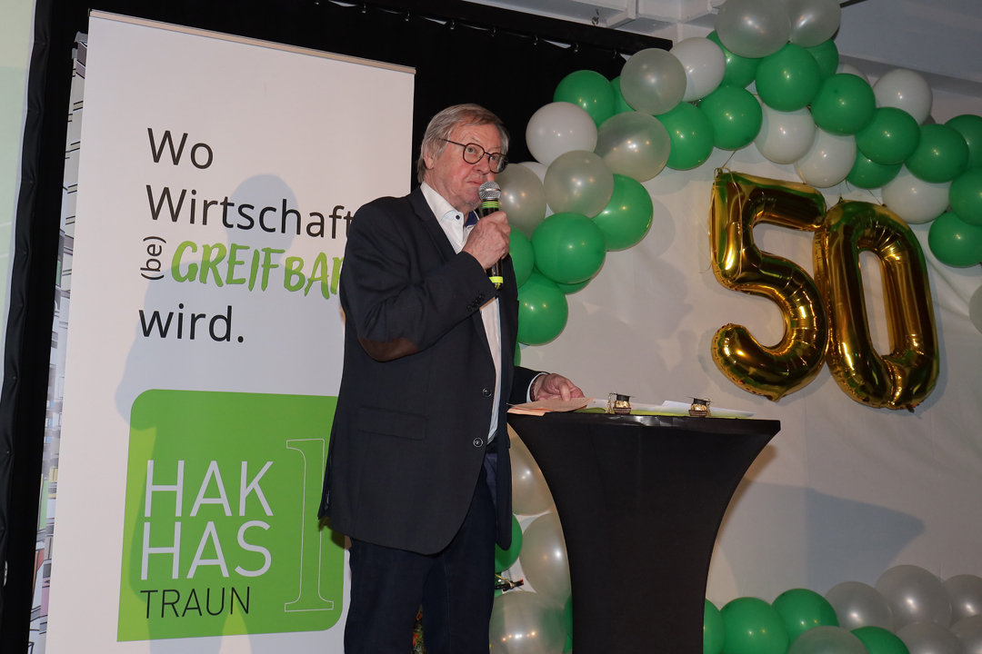 ehem. Direktor Hofrat OStR Mag. Weingartner (50-Jahr-Feier 5. April 2024)