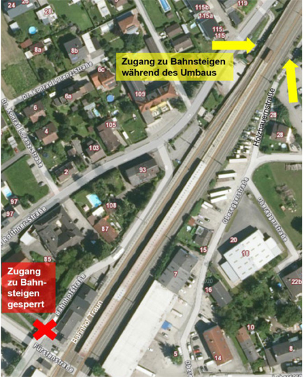 ÖBB-HINWEIS – BAUSTELLE AM BAHNHOF TRAUN