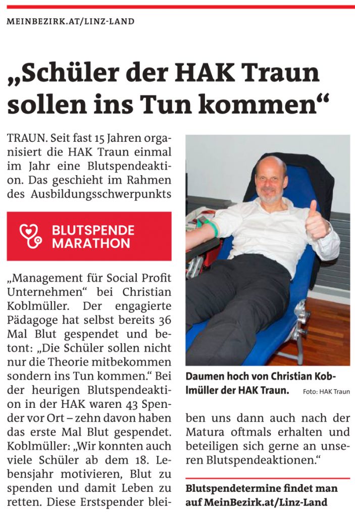 OHNE BLUT GEHT’S NICHT!