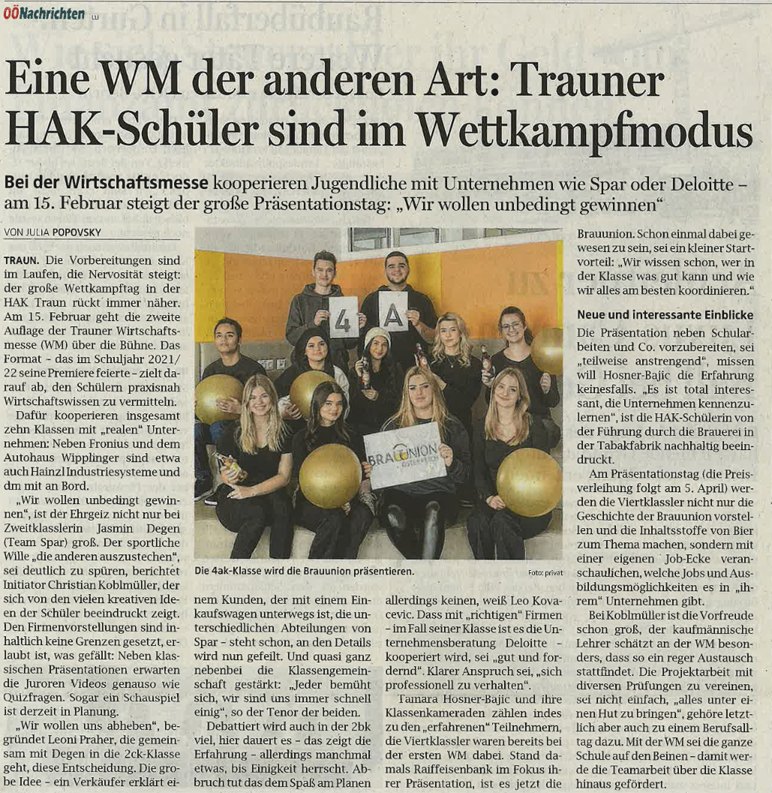 WIRTSCHAFTSMESSE DER HAK TRAUN